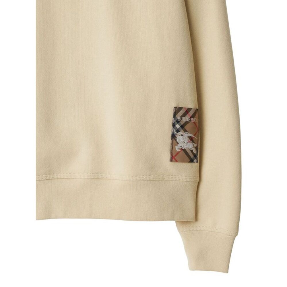 Burberry Men's Cotton Sweatshirt With Check Label - Picture 3 of 5